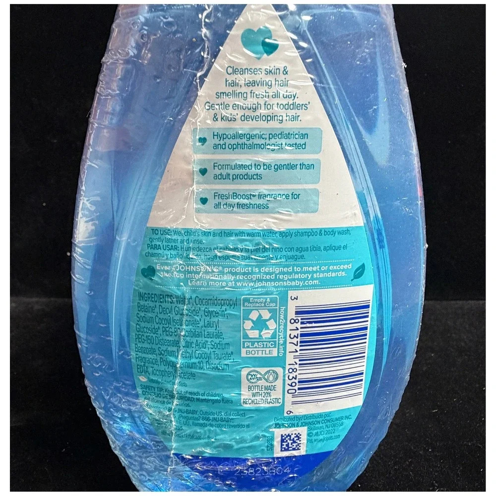 Johnsons Kids Clean & Fresh Shampoo & Body Wash 13.6 fl oz 3 Pack No More Tears